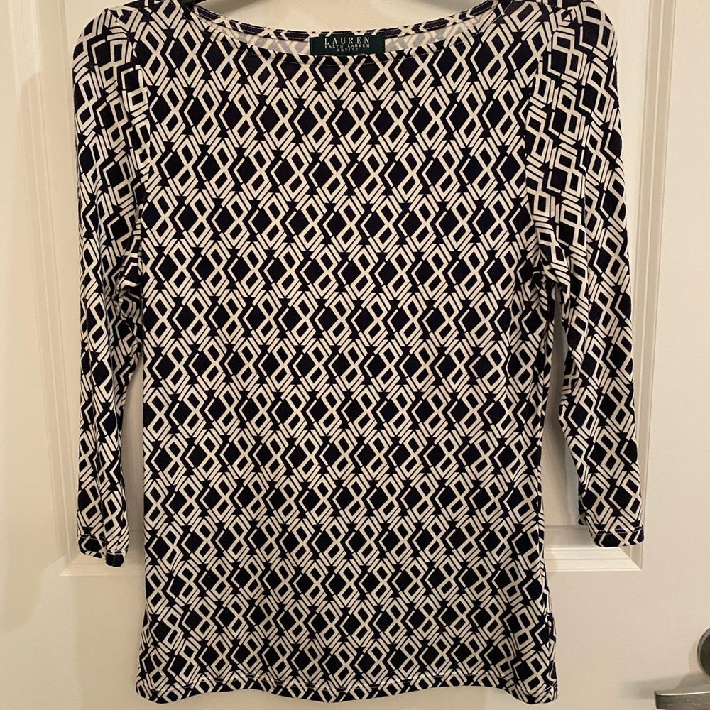 Lauren Ralph Lauren Patterned Top- Size: Petite S